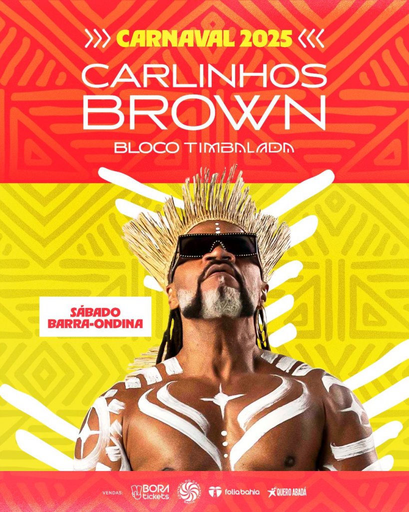 Carlinhos Brown vai desfilar com a Timbalada no Carnaval 2025